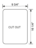 sink compartment cut out area