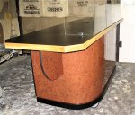 6 foot coffee cart with cherry trim