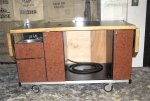 6 foot coffee cart with cherry trim
