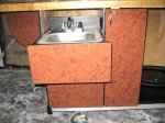 6 foot coffee cart with cherry trim