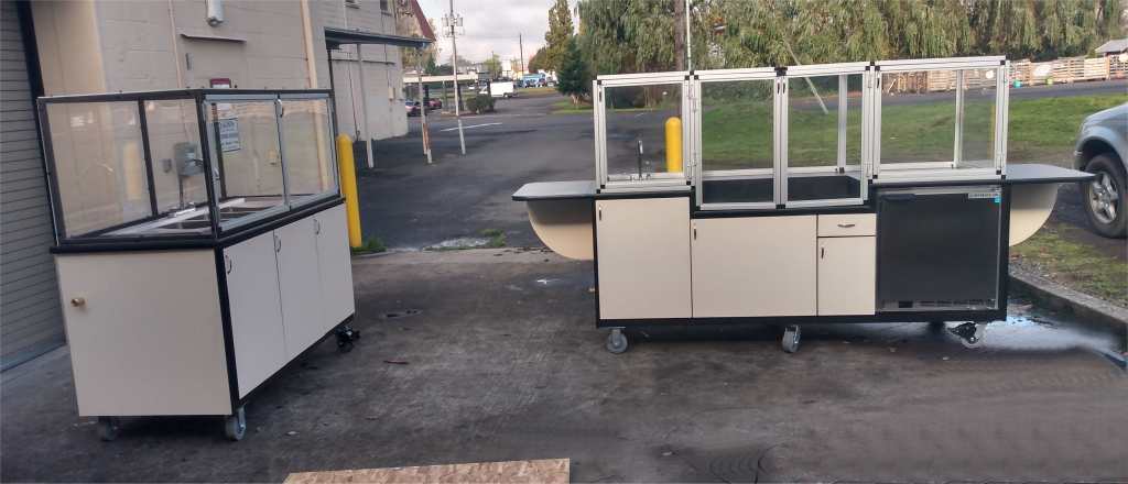 Mobile kiosk with enclosure